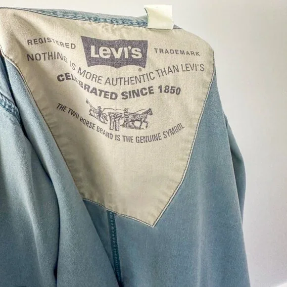 Vintage Mens Levis Button Down Shirt - Picture 3 of 13